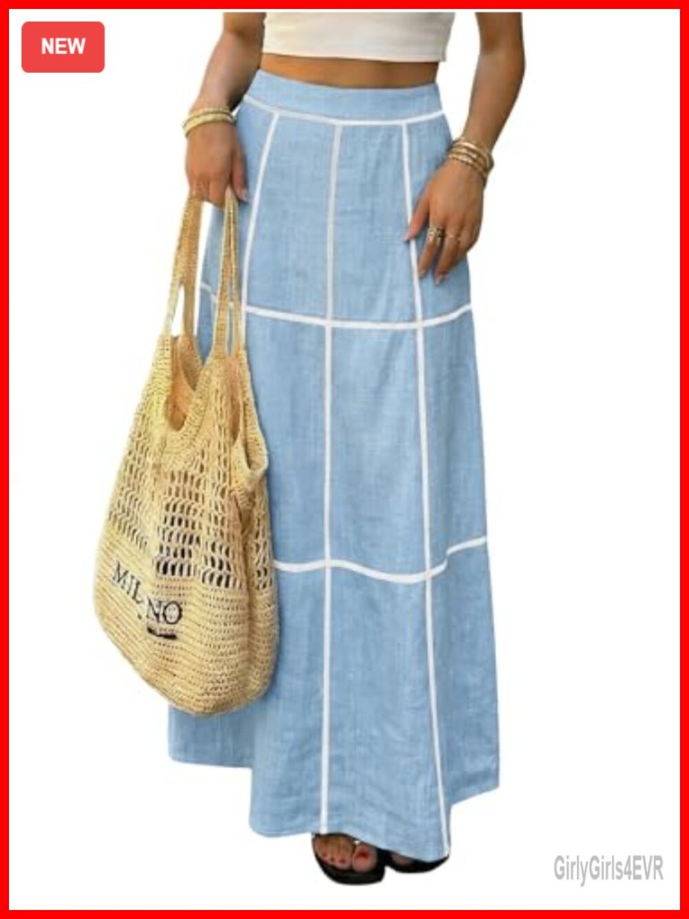 EXLURA Womens Boho Flowy Maxi Skirt A-Line Rayon Chinlon Work Holiday